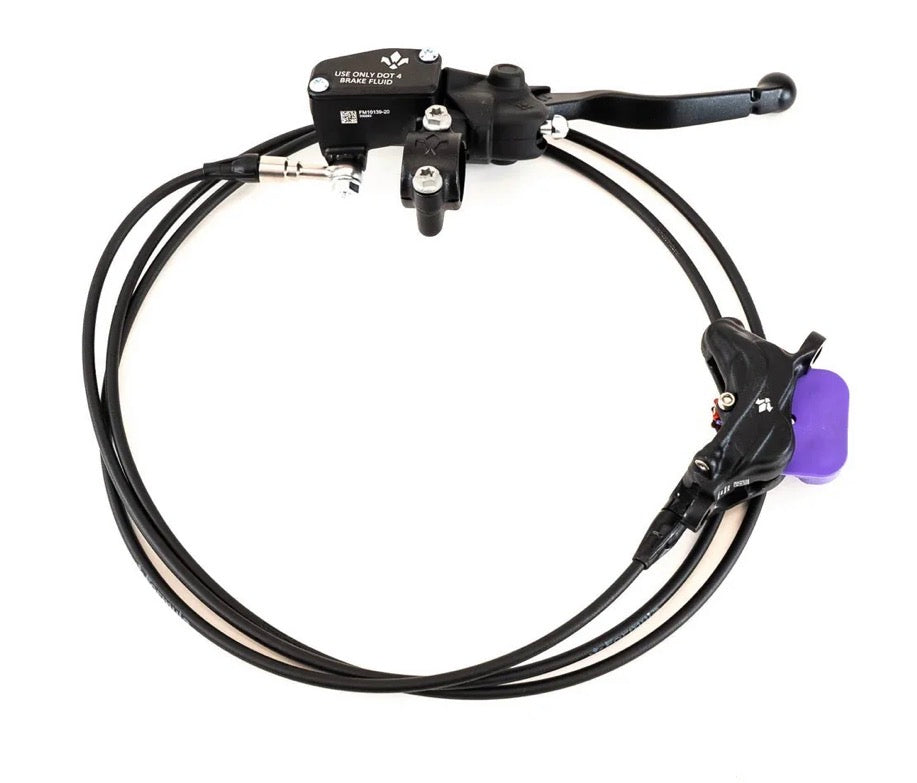 Rear brake for Formula Light E-moto by Emoto Supply, featuring a sleek design and durable materials for e-moto braking performance.