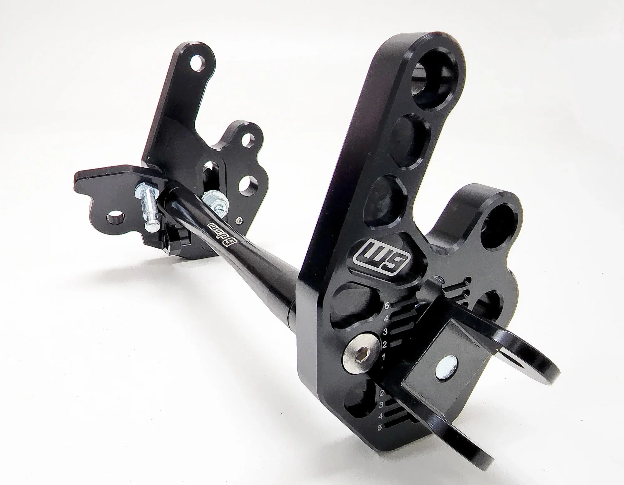 Modded Moto Co Warp 9 Sur-ron LBX & 79Bike adjustable foot peg mount with foot pegs and lock for secure riding.