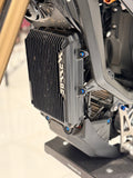 Set of four DevMoto Ultra Bee Controller mounting bolts for E-Moto, shown in metallic finish on a neutral background.