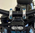 DevMoto direct mount titanium bolts shown, lightweight and durable fasteners for motorcycle performance and reliability.