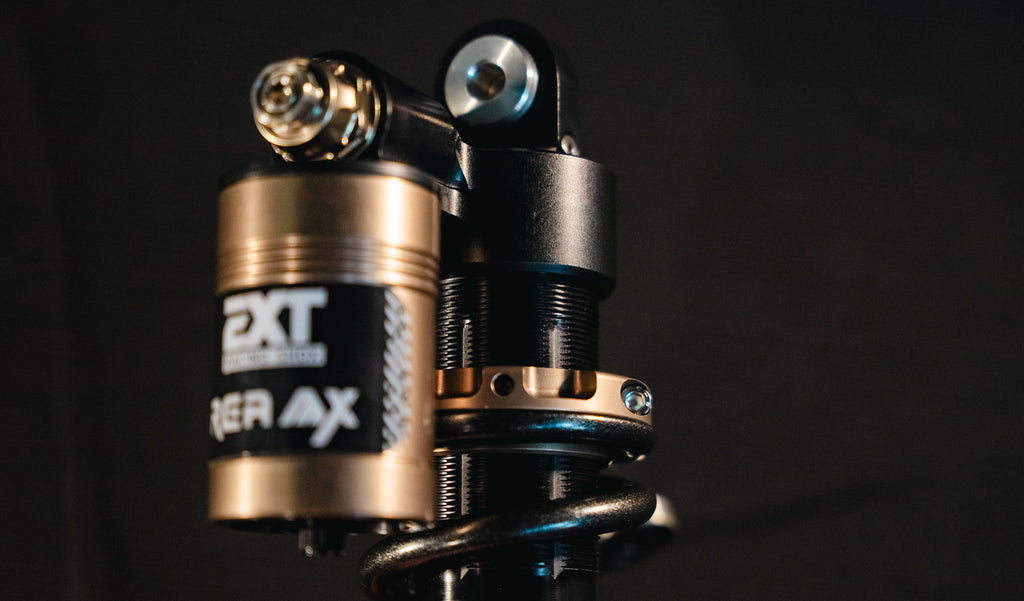 Modded Moto Co EXT REA MX Shock – Ultra Bee, high-performance motorcycle shock absorber with adjustable features.