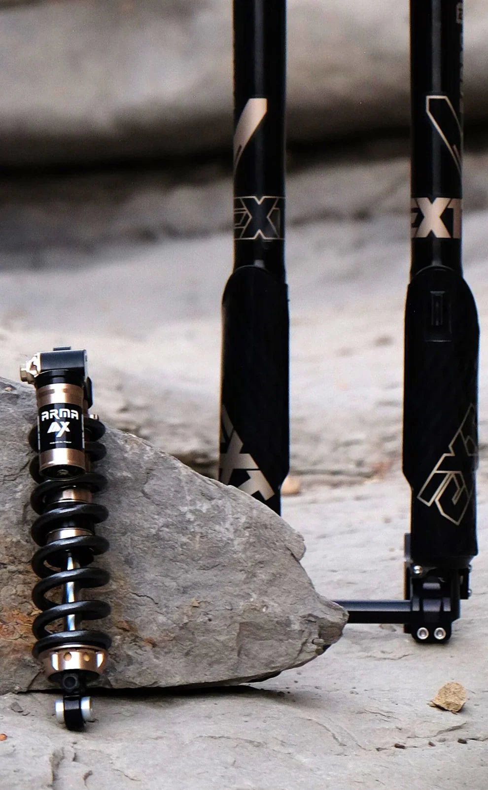 Modded Moto Co EXT Ferro Arma MX suspension hardware set, featuring durable components for motorcycle suspension systems.