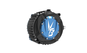 Modded Moto Co Ventus Ryuga 81kW electric motor, Ultra Bee model, showing the compact design and cooling features.