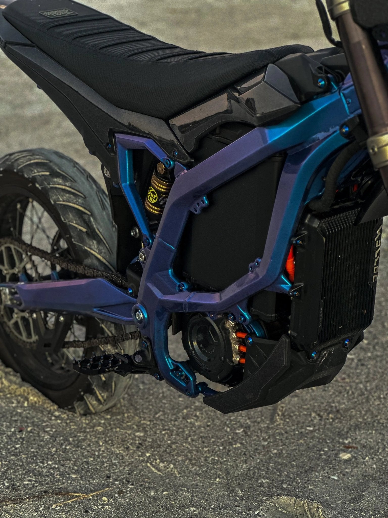 MXwraps 72v E-Bike battery conversion kit with durable vinyl wrap, designed for electric bike battery customization and protection.