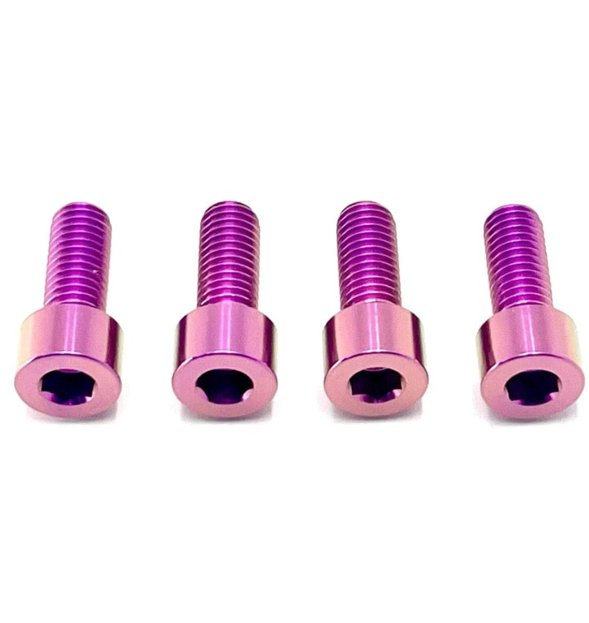 Set of four DevMoto Ultra Bee controller mounting bolts for E-Moto, showing silver metal bolts with threaded ends on a plain background.