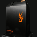 Modded Moto Co Ventus Ultra Bee 96V 56AH battery showing its compact, high-capacity design and branding on the unit.