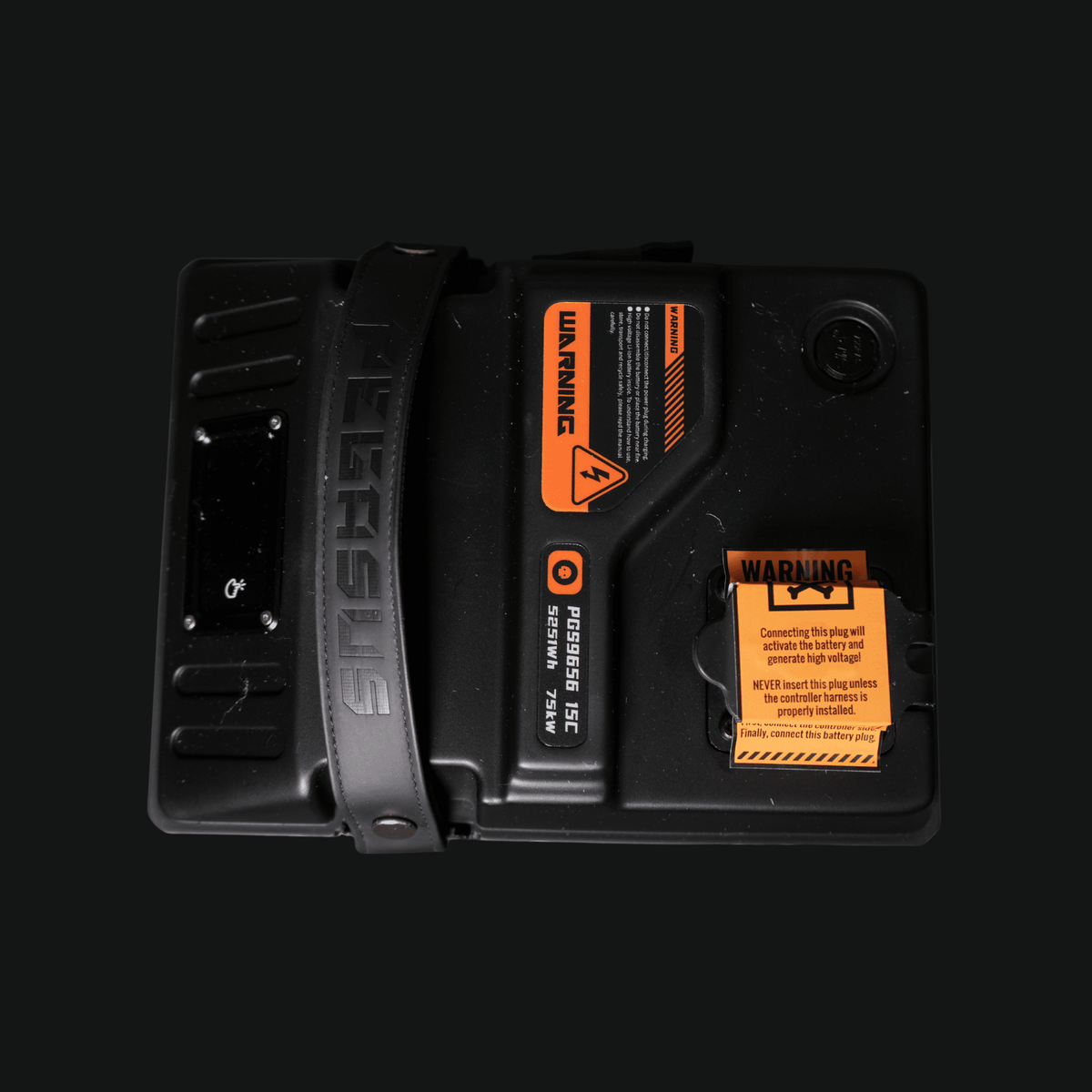 Modded Moto Co Ventus Ultra Bee 96V 56AH battery with black casing and connection terminals, designed for electric bikes.