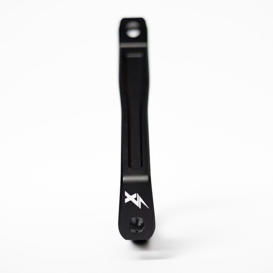 EBMX Upgraded Triangle Ultra Bee suspension hardware by Modded Moto Co, showing detailed metal components and mounting points.