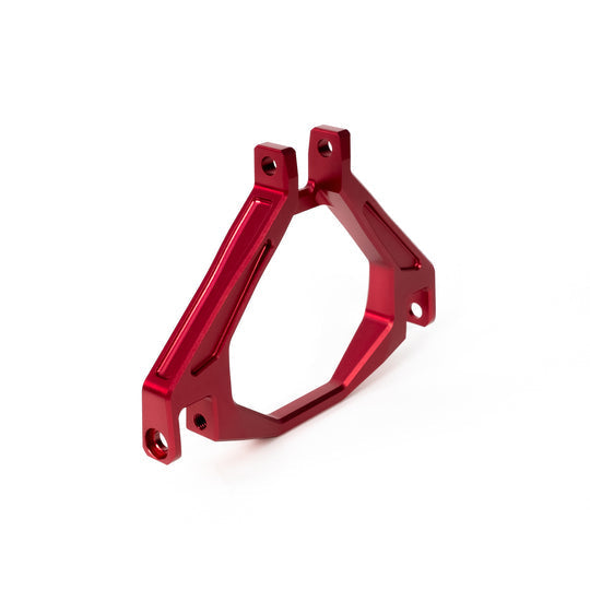 EBMX Upgraded Triangle Ultra Bee suspension hardware by Modded Moto Co, showing precision-machined components for motorcycle suspension.