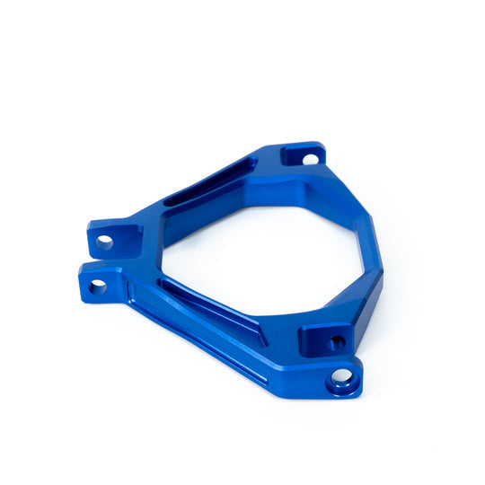 Modded Moto Co EBMX Upgraded Triangle – Ultra Bee suspension hardware, silver metal part with detailed machining, for motorcycle upgrades.