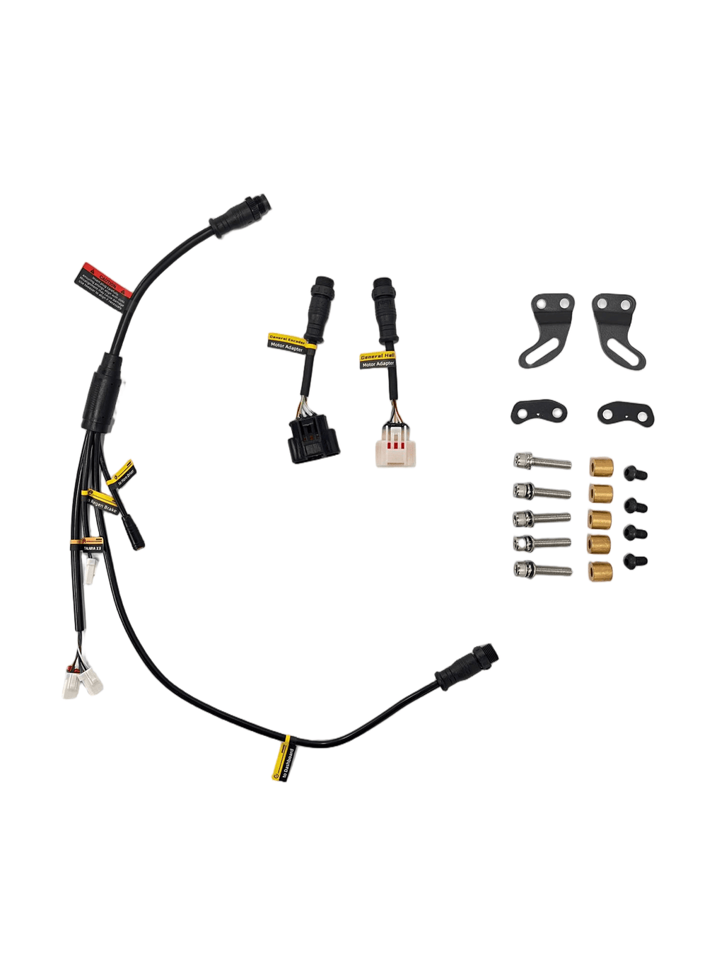 Modded Moto Co Ventus V9600 wiring harness with multiple connectors and wiring for motorcycle electrical system installation.