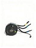 Modded Moto Co Ventus 28 kW Light E-Moto electric motor showing cooling fins and wiring setup.
