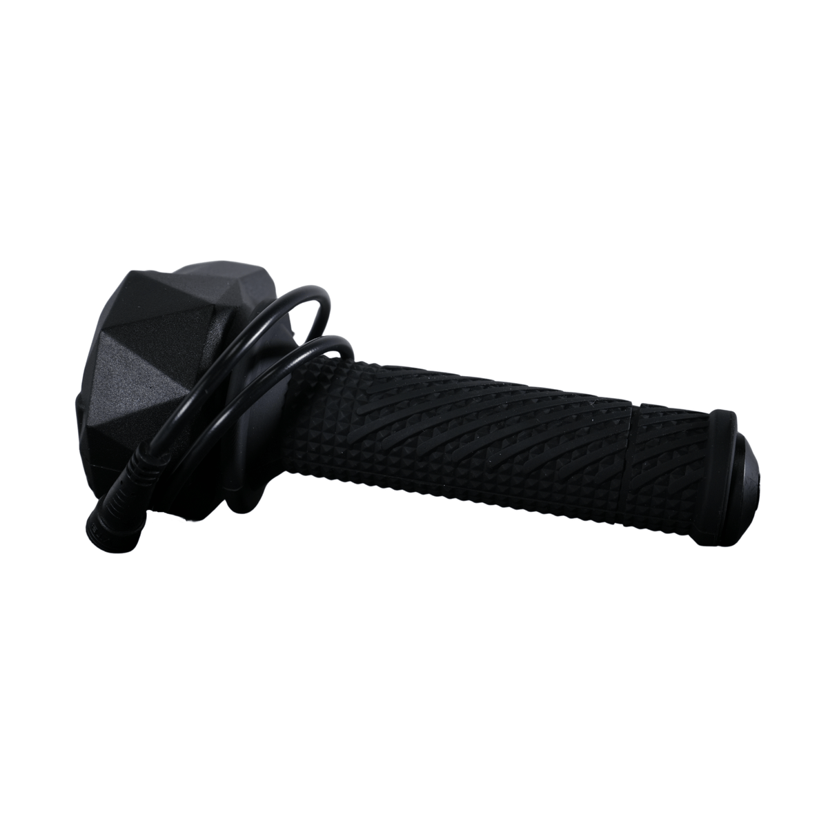 Ventus One handlebar throttle with grip by Modded Moto Co, featuring ergonomic design and secure mounting for motorcycle control