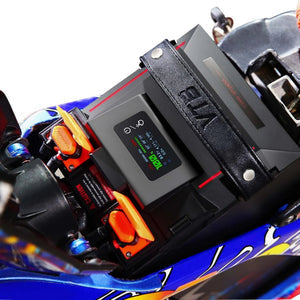 Modded Moto Co Ventus EVO GT Light Bee battery shown in a close-up image, highlighting the compact design and branding.