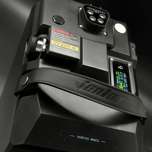 Modded Moto Co Ventus Ultra Bee 72V 65Ah battery showing its compact design and terminal connections for electric vehicle use.