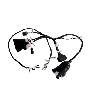 Modded Moto Co Ventus One wiring harness for motorcycles, showing detailed black wiring with connectors on a neutral background.