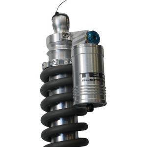 Modded Moto Co TECH ER30 310mm Arctic Leopard EX rear shock absorber with detailed metal components and branding.