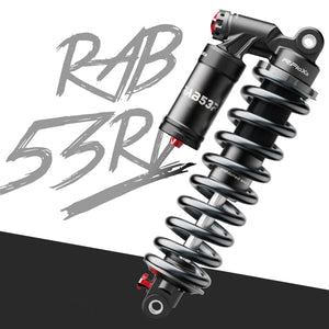 Modded Moto Co RFloXa RAB53RV rear shock absorber for motorcycle suspension system.