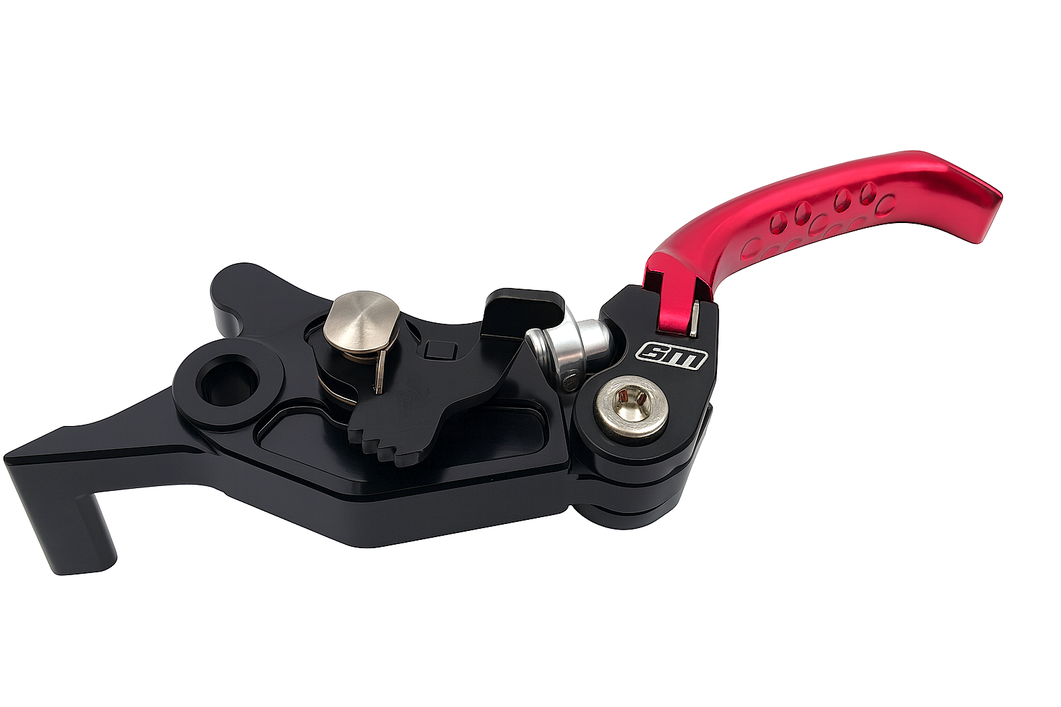 Modded Moto Co Warp 9 Ultra Bee brake lever for motorcycle brake system, featuring a sleek black finish and ergonomic design.