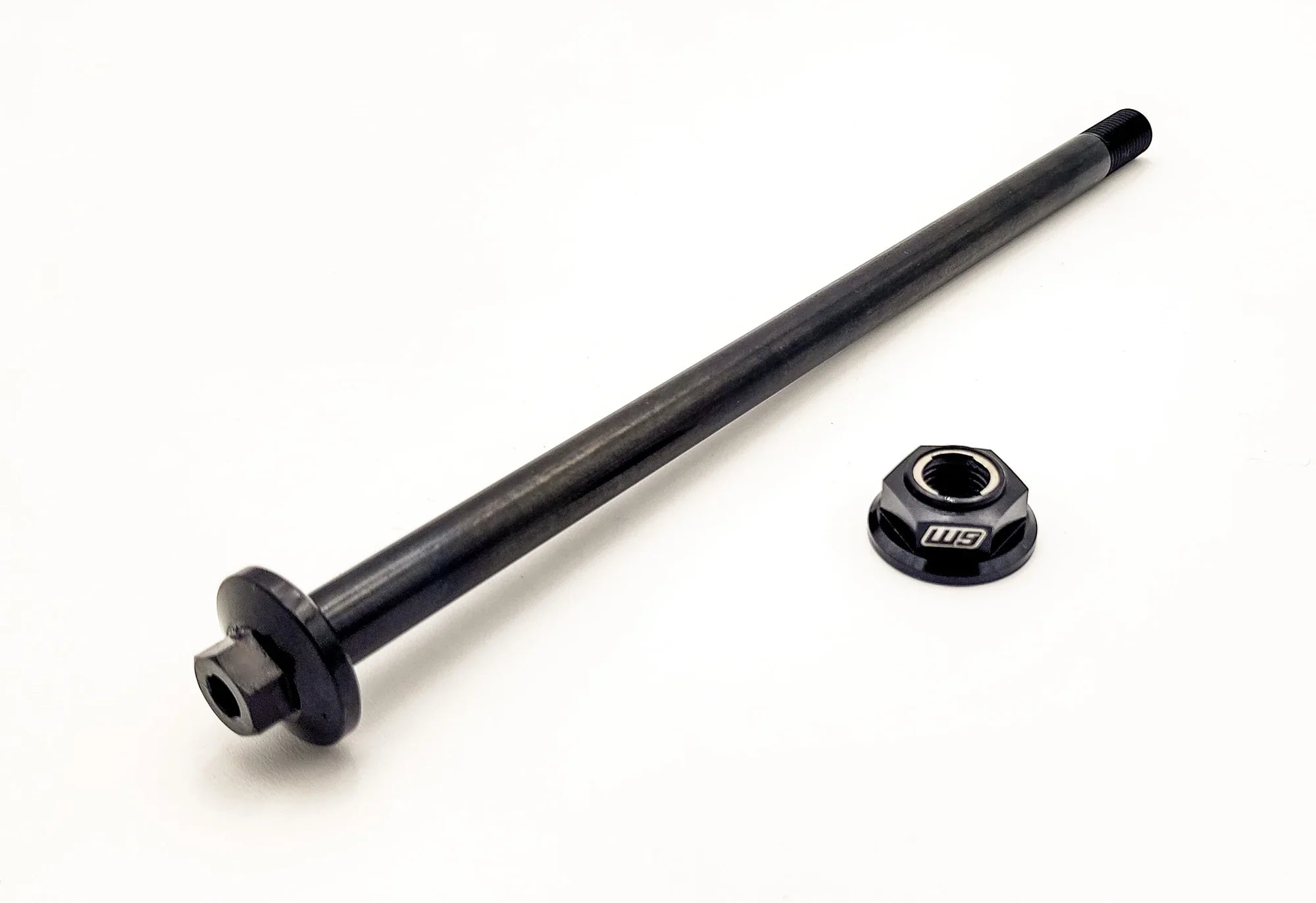 Warp 9 Light Bee 12.9 Cryo swingarm/jackshaft bolt by Modded Moto Co, OEM and replacement part, shown in the image.