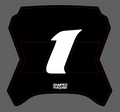 Ramped Racing Yozma Vented Plate number plate with vented design on a white background.