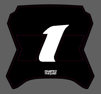 Ramped Racing Yozma Vented Plate number plate with vented design on a white background.