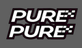 Ramped Racing Pure Fork Tube Decal for motorcycle, black and white graphic sticker on a bike fork tube