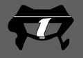 Ramped Racing Ultra Bee front plate decal for motorcycles featuring a vented cut design, black and yellow color scheme.