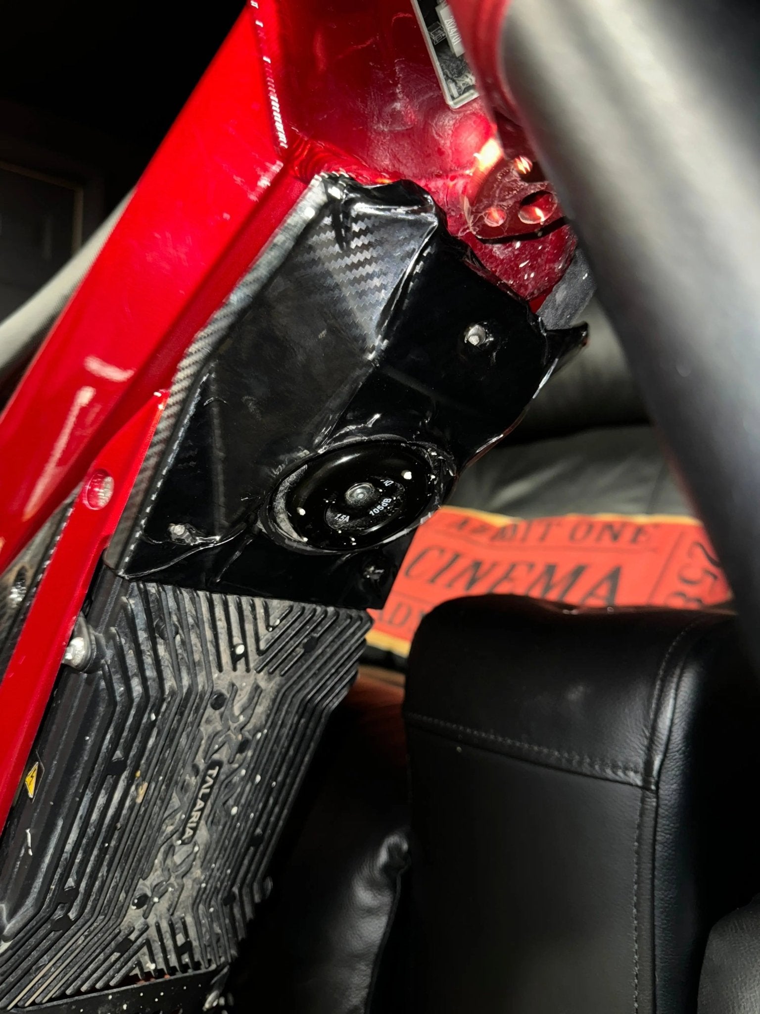 MXwraps Talaria XXX Carbon Fiber vinyl wrap kit featuring sleek, textured carbon fiber design for automotive customization.