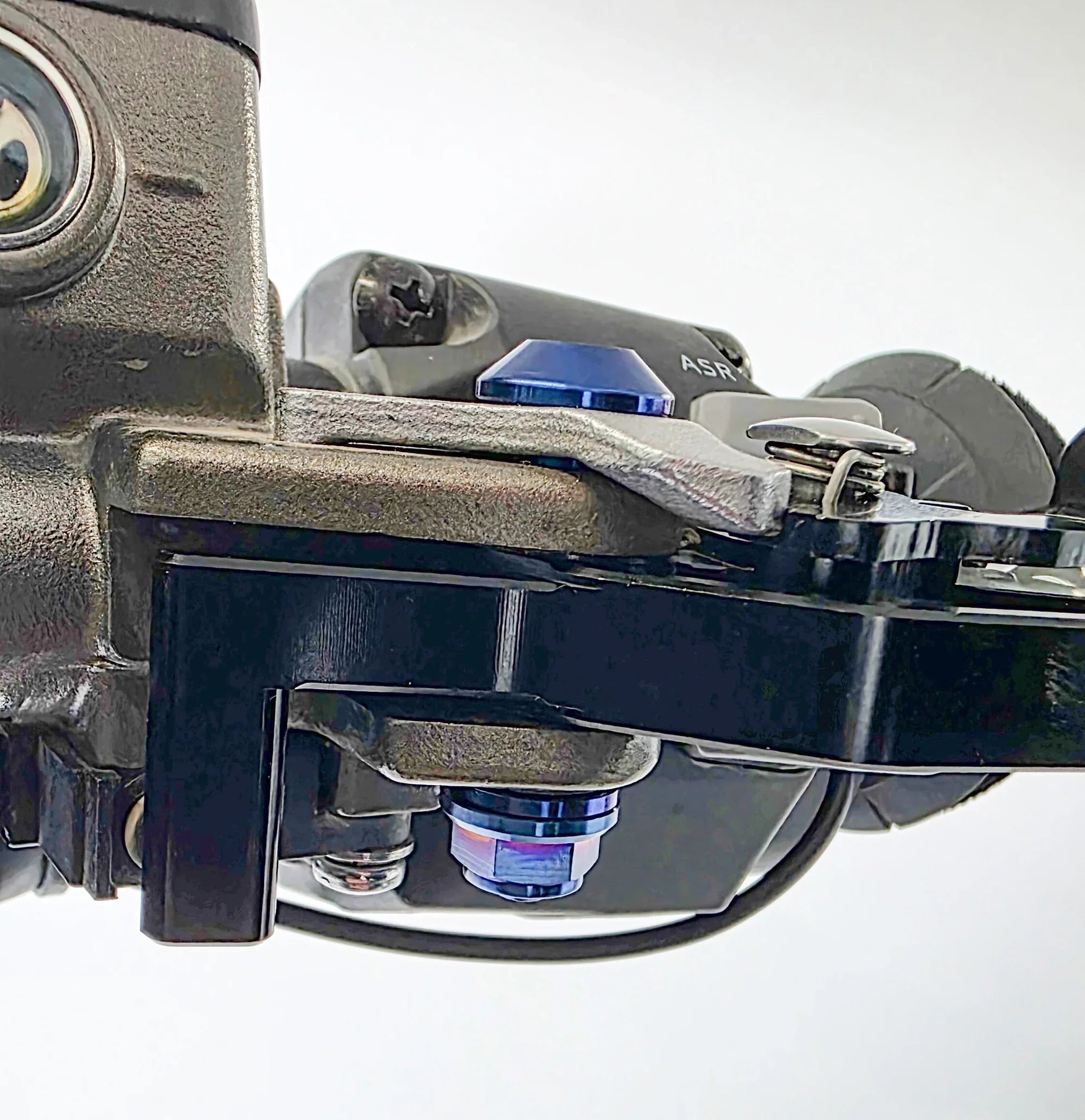 Titanium shorty style Ultra Bee lever pivot bolts by Modded Moto Co, featuring sleek design and durable construction.
