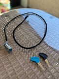 SouthRacing Talaria X3 plug and play key ignition with sleek design and easy installation, shown in a close-up view.