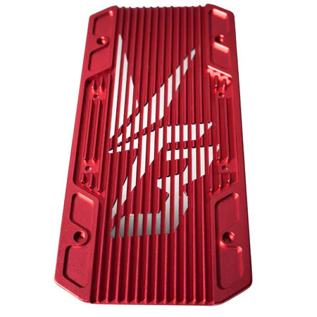 Modded Moto Co Ventus Aetos heatsink accessory with sleek black design for motorcycle cooling and performance enhancement.