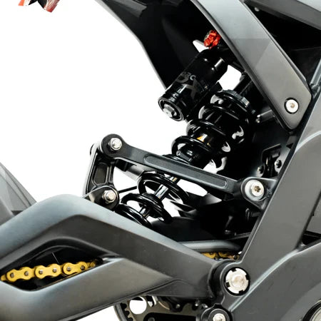 Modded Moto Co Ventus One Plus bike with sleek black frame and high-performance tires, ready for road riding.